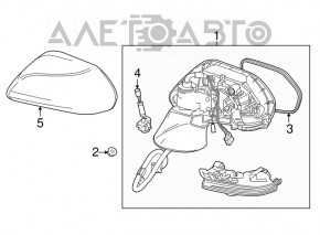 Left side mirror assembly Toyota Camry v70 18-20 BSM, camera
