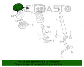 Front right shock absorber cup plug Audi Q8 19-