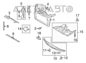 Left radiator deflector Ford Flex 09-12 prerest