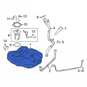 Ford Focus mk3 11-18 fuel tank