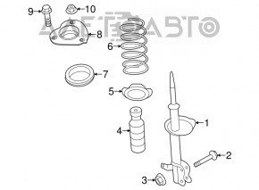 Shock absorber strut assembly front left Nissan Altima 13-18