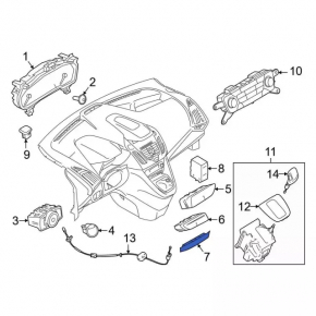 Passenger Airbag Indicator Ford Focus mk3 15-18