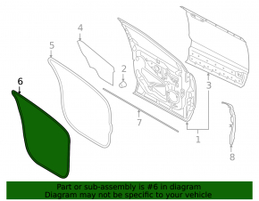 Door seal front left Lincoln Nautilus 19-23