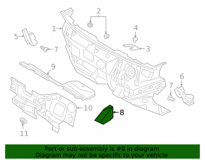 Wing seal door-wing left Ford Escape MK4 20-24