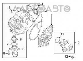 Water pump VW Jetta 11-18 USA 1.8T