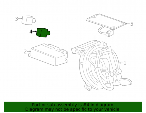 Chevrolet Malibu 16-22 center left airbag sensor