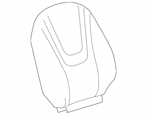 Chevrolet Volt 11-15 passenger seat back upholstery, leather + gray cloth, heated, dry-cleanable