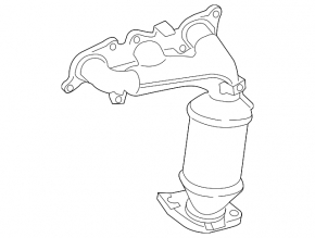 Front exhaust manifold with catalytic converter for Lexus ES300 ES330, with lambda sensor