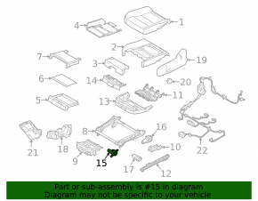 Driver's seat tilt adjustment motor for Volvo XC40 19-25 with memory