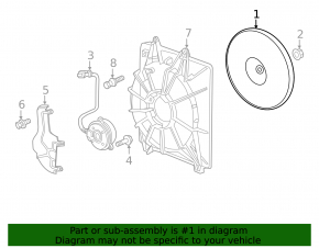Cooling Fan Impeller Right Acura TLX 15- 3.5