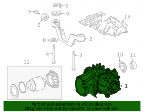Rear differential gearbox Toyota Highlander 20-24 2.4, 3.5 AWD with clutch