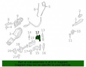 Door hinge upper rear right BMW 5 F10 11-16
