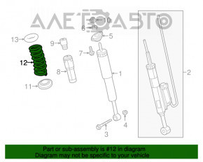 Spring rear left Chrysler 300 11-22