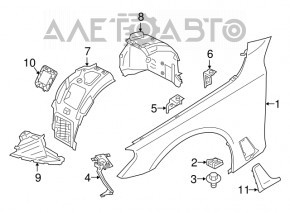 Mudguard front right rear part BMW 7 G11 G12 16-19