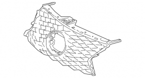 Upper grille of the front bumper Lexus IS 17-20