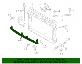 Front bumper mount central VW Golf 15-17