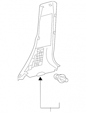Lexus CT200h 11-17 black lower left center pillar trim