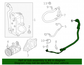 Air conditioner tube heater-condenser BMW X3 G01 18-19