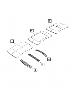 Metal roof Chrysler 200 15-17 without sunroof