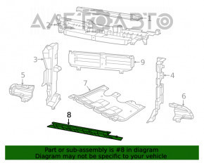 Radiator protection lower Jeep Cherokee KL 14-18 rust