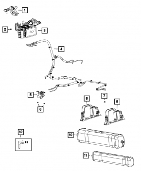 Jeep Grand Cherokee WL 22-25 small air suspension receiver