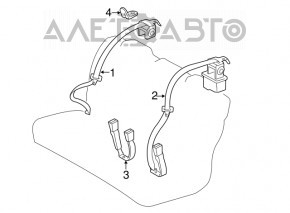 Seat belt rear left Toyota Avalon 13-18 black