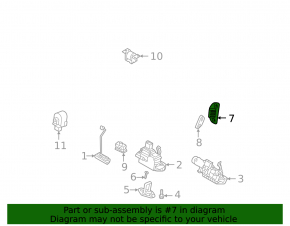 Left side trunk door bumper for Kia Sportage 23-26 on the body