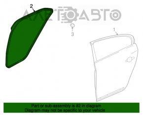 Suzuki Kizashi 10-15 rear left door seal