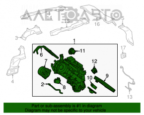 Rear heater assembly for Toyota Highlander 2014-2019