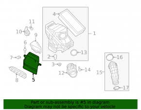 Air intake Audi A4 B8 08-16 2.0T