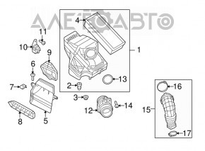 Air intake Audi A4 B8 08-16 2.0T