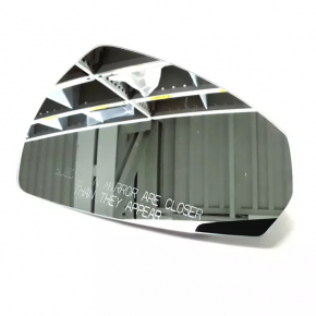 Right mirror element for Audi A3 8V 15-20, heated, convex
