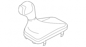 Gear knob Audi A3 8V 15-16 S-tronic white stitching S-line