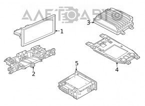 Monitor, display, navigation Audi A5 F5 20- 10.1