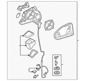 Right side mirror Audi A5 F5 20- 5D heating, turn signal, BSM, auto warehouse