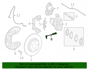Rear left caliper motor Mercedes GLC 16-20