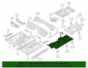 Underbody protection center left Mazda 3 14-18 BM