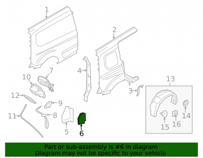 Right ventilation shield for Ford Transit Connect MK2 13-23