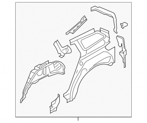 Quarter wing rear left Mazda CX-7 06-09
