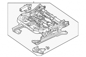 Ford Mustang mk6 18 driver's seat lower cushion adjustment motor - rear