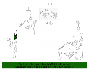 Upper front left door hinge Mazda6 09-13