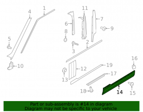 Lower front left door trim for Land Rover Range Rover 13-21