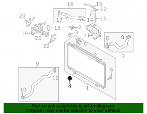 Radiator support lower left Mazda CX-9 16-