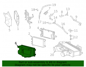 Left radiator duct Lexus LX600 22-24