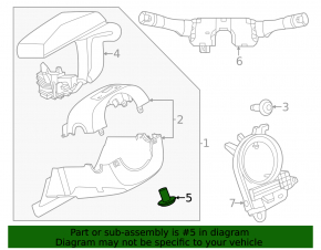 Nissan Ariya 23-25 steering column switch assembly without fog lights