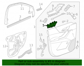 Inner door handle, front right, Chevrolet Equinox EV 24-26