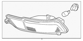 Right reverse light for Honda Pilot 16-18
