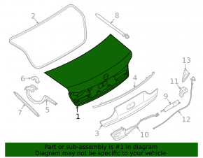 Trunk lid BMW 7 G11 G12 16-22
