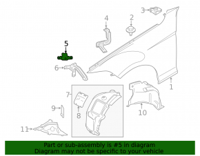 Upper front right fender bracket BMW 2 F22 14-21