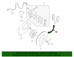 Front left brake hose for Nissan Frontier 22-26